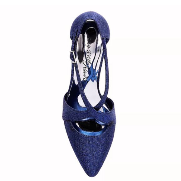 Easy Street Women's Elegance Pump Navy Glitter 7.5 N - Picture 6 of 8